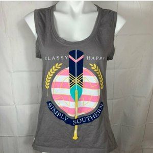 Simply Southern Classy Happy Oar Tank Top SMALL